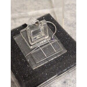 Vintage Living Quarters Clear Hand Cut Crystal Desktop PC Ornament Keepsake Box